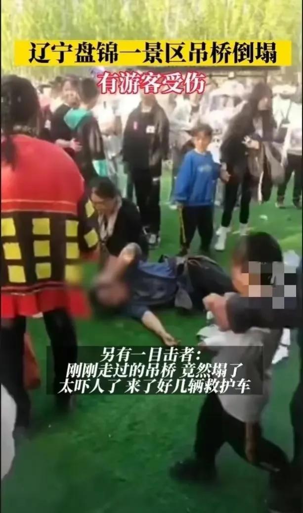 辽宁盘锦一景区吊桥倒塌,究竟是怎么一回事?