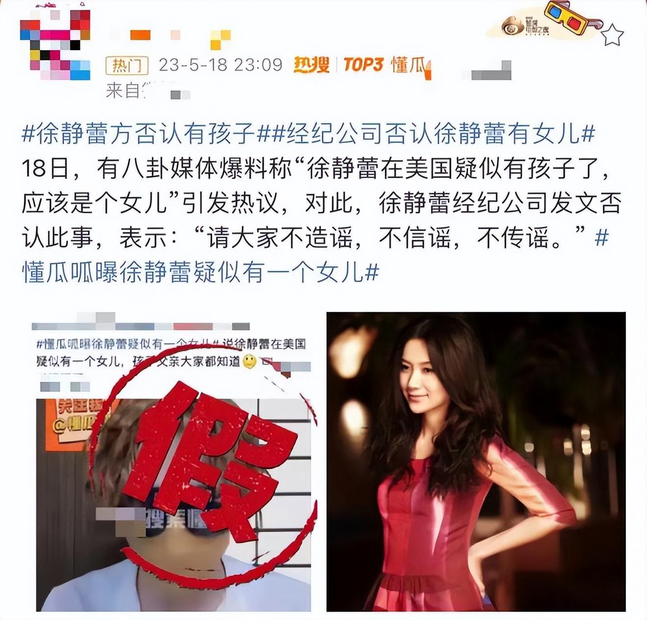 徐静蕾方辟谣有女儿传闻