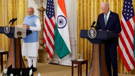 拜登莫迪闭门会谈后发表联合声明，外媒解读：似乎针对中俄