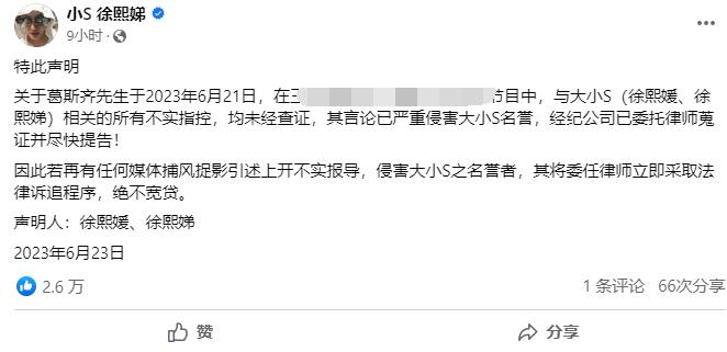 大小S否认吸毒将起诉葛斯齐，律师称成罪处罚率不高，一招可破解