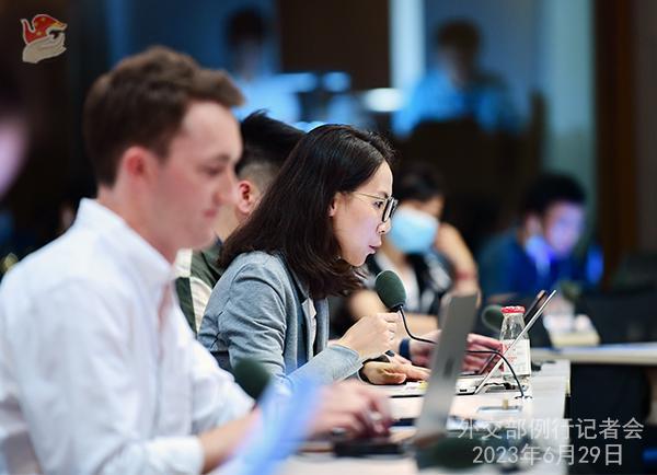 2023年6月29日外交部发言人毛宁主持例行记者会