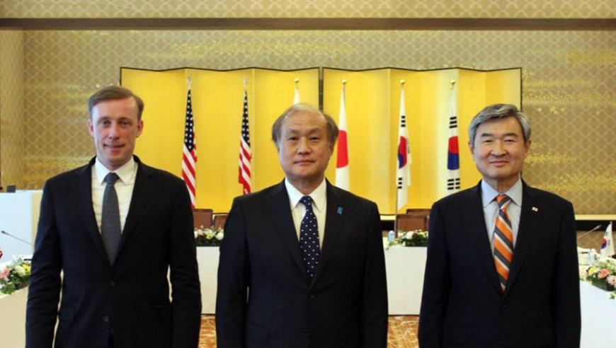 布林肯访华前，美日韩三国国安首长会晤商谈合作