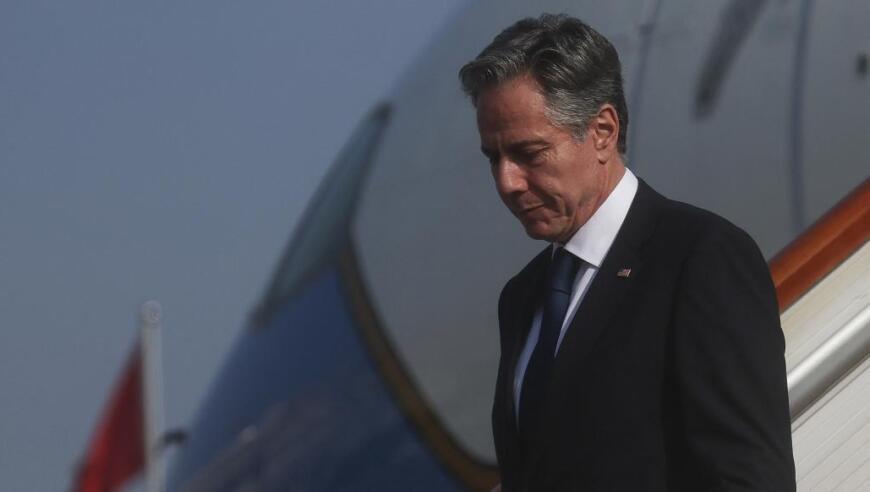 美国国务卿布林肯今早抵达北京，开启两天的访华行程