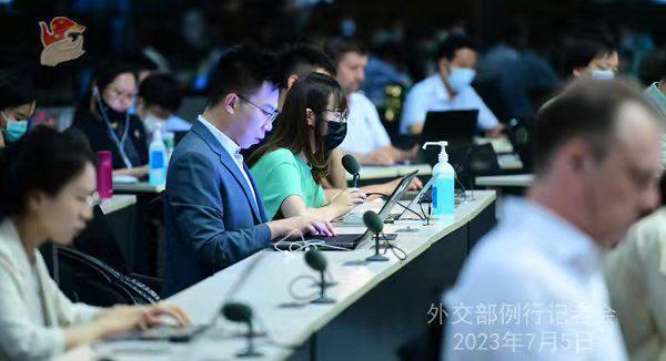 2023年7月5日外交部发言人汪文斌主持例行记者会